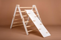 White Pikler Triangle, Adjustable Climbing Ladder For Toddlers (solid birch)