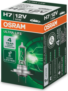 Headlamp bulb - OSRAM ULTRA LIFE H7 55W, 12V