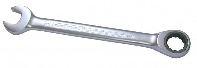 Reverse Ratcheting Combination Spline Wrench, 12mm