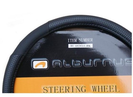 Steering wheel cover black color, 37-39cm