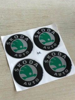 Wheel disc stickers - Skoda, 64mm