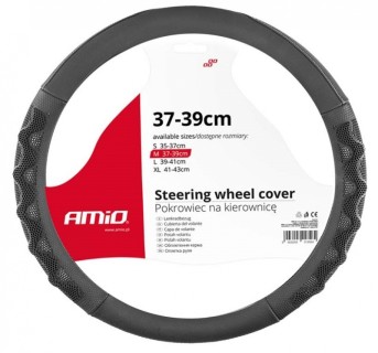 Leather wheel cover (with white stiching) 37-39cm 