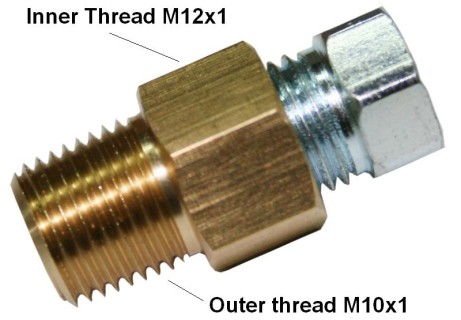 Adapter from M12X1 to M10X1