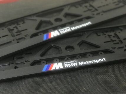 2PCS x Plate number holder - POWERED by BMW MOTORSPORT 