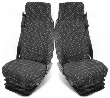 2pcs seat covers set for SCANIA, VOLVO textile /seat and headrest inbroided