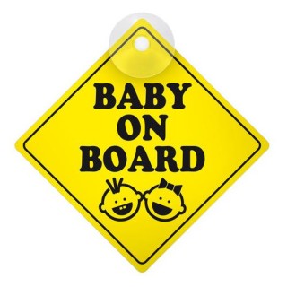 Baby on board, car sign with suction cup