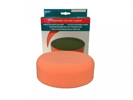 Polishing sponge with sticker  – orange (high hardness)