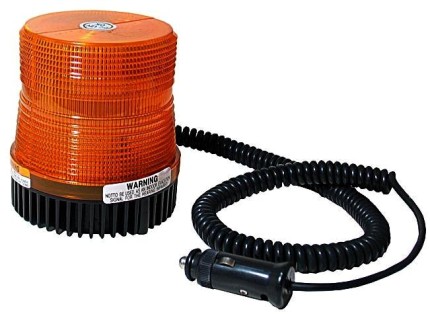 Revolving light (orange) with magnet, 40LED, 12V / FLASH & SPIN