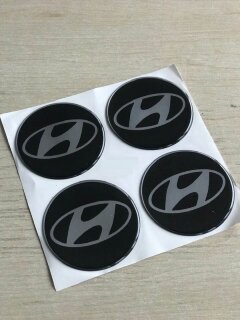 ALLOY WHEEL TRIM CENTRE CAP DECAL LOGO  - Hyundai, diam.64mm