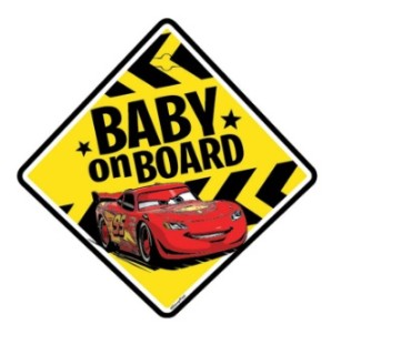 Car sign with suction cup - Baby on board 