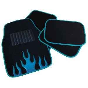 Car mats - blue flames