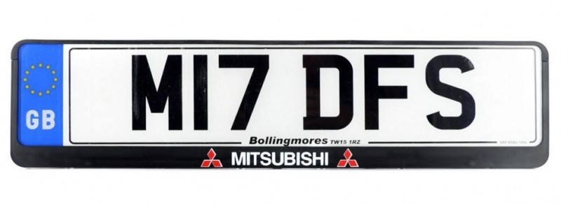 Plate number holder - Mitsubishi