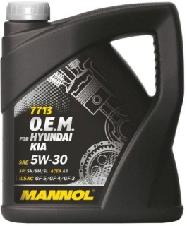 Synthetic engine oil Mannol Hyundai/Kia 5W30, 4L