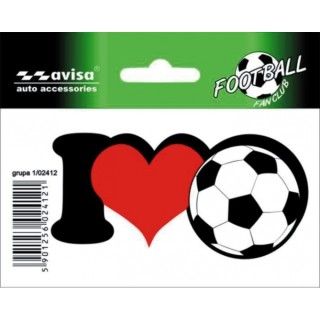 Car sticker "I Love F-ball''