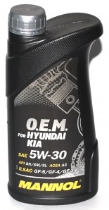 Synthetic engine oil Mannol Hyundai/Kia 5W30, 1L 