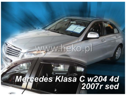 Front and rear wind deflector set  Mercedes-Benz C-class W204 (2007-2014)