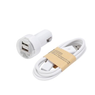Universal 3.1A 12V DUAL USB Car Charger Adapter + Micro USB Charging Data Cable