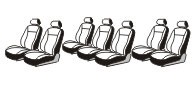 Seat cover set for Ford Galaxy /Seat Alhambra/VW Sharan (1996-2010)
