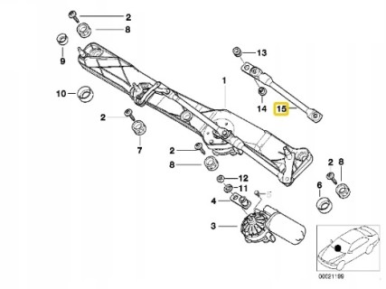 Front wiperblade arm fitting BMW 5-serie E39 (1995-2003)