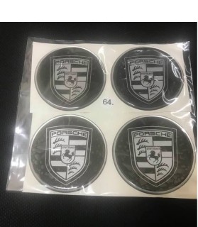 Wheel disc stickers set- Porsche, 64mm