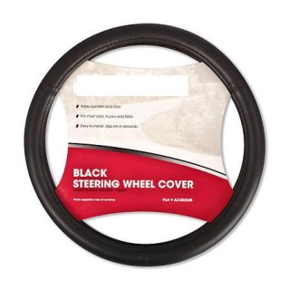 Leather wheel cover,black 42-44cm