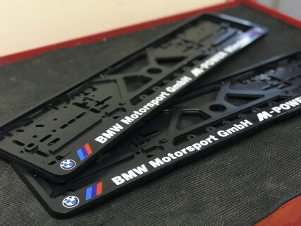 2PCS x Plate number holder - BMW Motorsport M-POWER