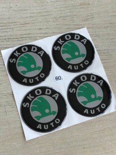 Wheel disc stickers - Skoda 60mm