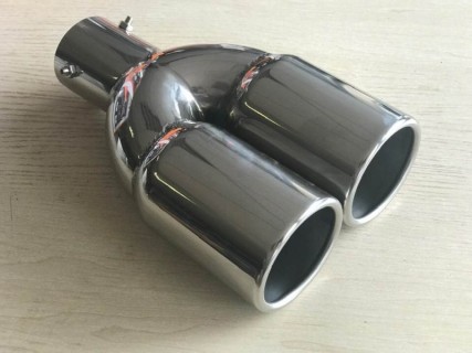 Exhaust double Muffler pipe end