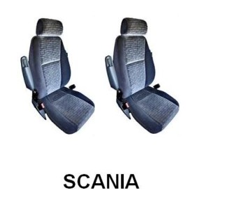 Seat covers set for SCANIA/VOLVO, textile