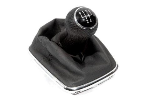 Gear shaft leather with shift knob VW Golf IV/Polo / Lupo/New Beetle (1999-2005) / with chrome