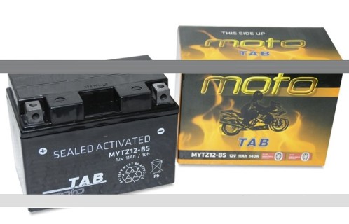 Moto battery (dry, comes with acid) -  TAB 12Аh, 12V