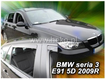 Front and rear wind deflector set BMW 3-serie E91 (2005-2012)