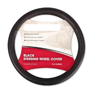 Leather wheel cover, black 37-39cm