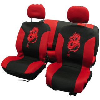 Seat cover set  "Dragon red"