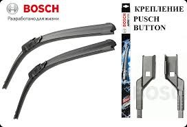 Front Wiperblade set by BOSCH for Opel, 68cm+62cm