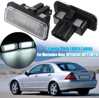 2pcs x LED number plate light holder Mercedes-Benz W211/ C-class C203/CLS / CLK (2004-2011) (CANBUS) 