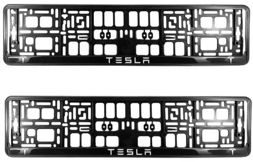 2pcs x Plate number holder - TESLA