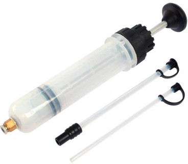 Oil drainer plastic syringe, 200ml.
